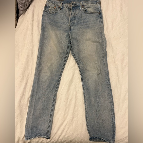 Levi’s 501 skinny (fit more like straight cut) size 28 light blue - Picture 3 of 4